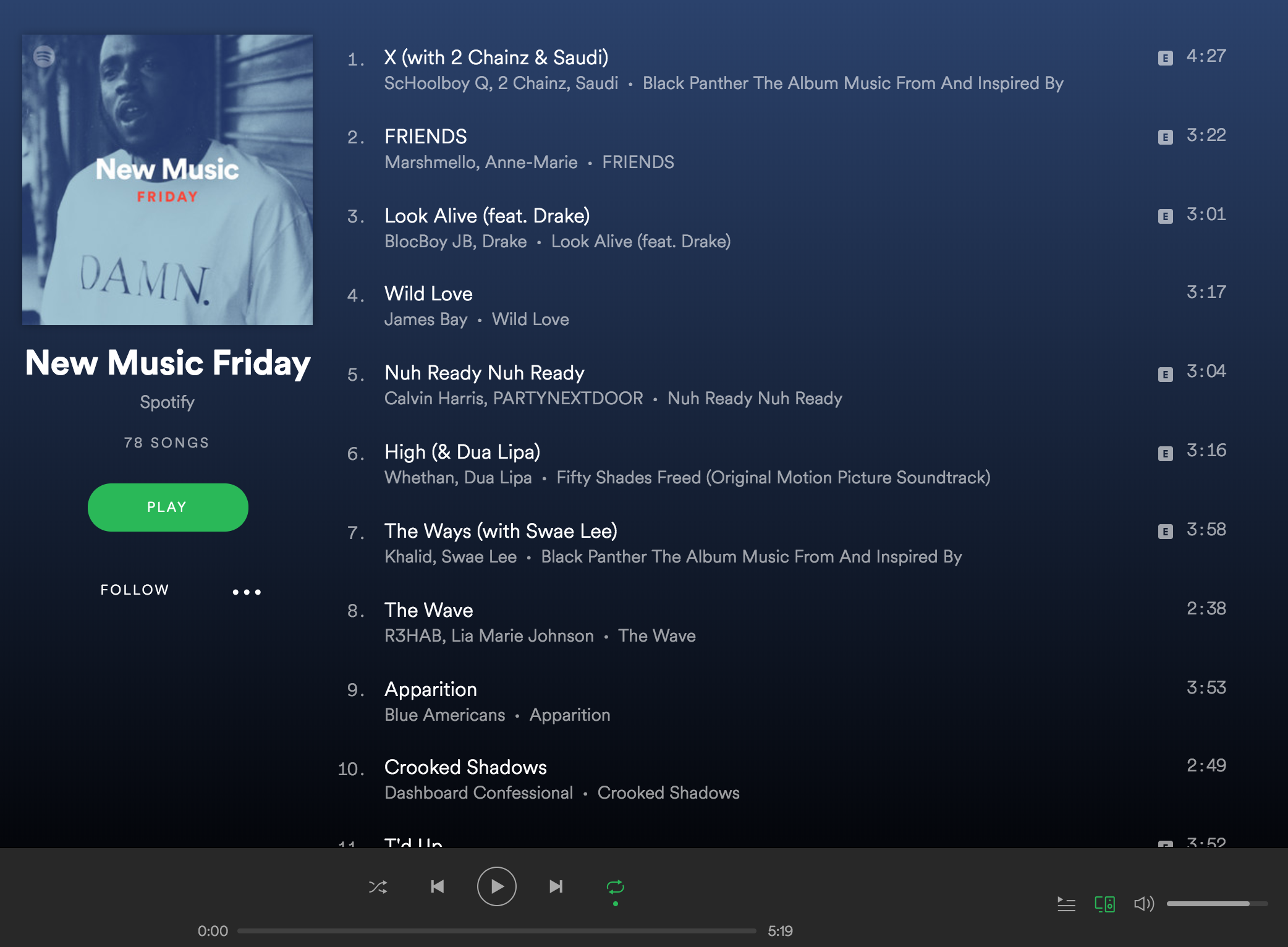Spotify Playlist new music Friday